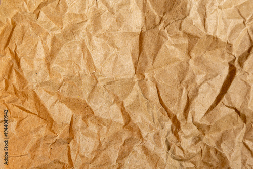 Crumpled kraft paper textur...