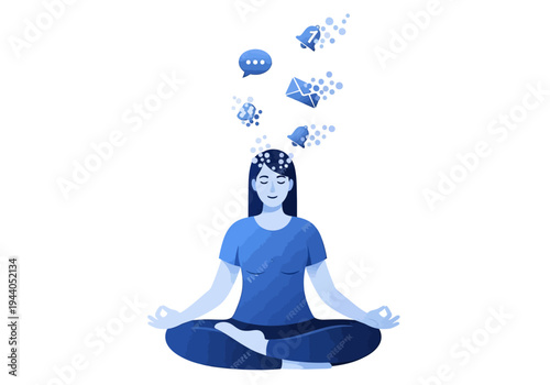 Digital Detox Meditation for Calmness Mindful Disconnection from Technology and Information Overload