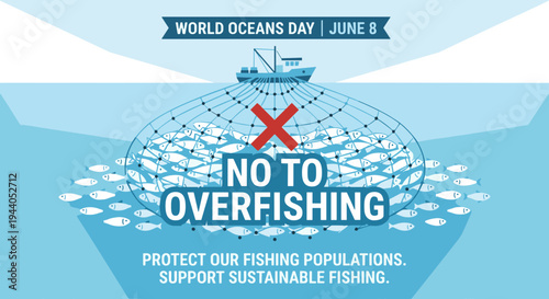 World Oceans Day No Overfishing Sustainable Fishing Awareness