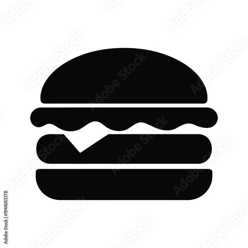 hamburger silhouette icon