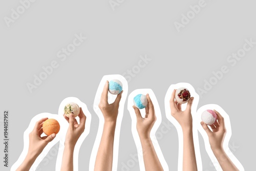 Female hands with different...