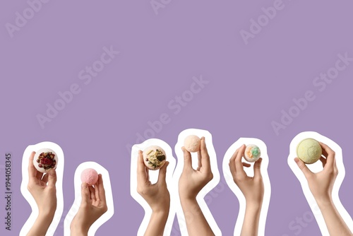 Female hands with different...