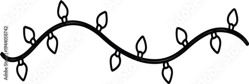 Decorative string of light bulbs for festive celebrations and events