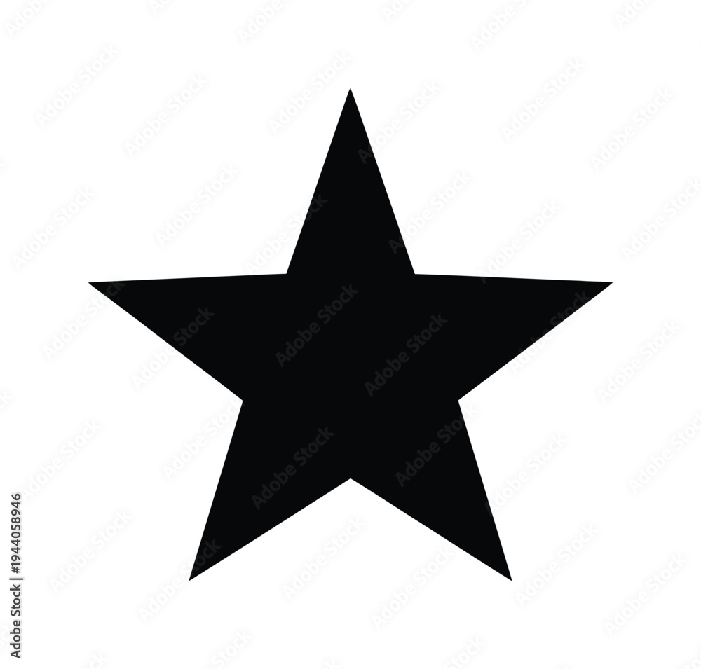 Obraz premium Simple vector star shape is displayed