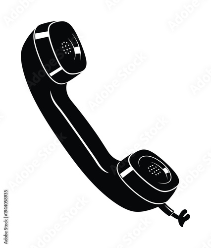 Vector of a vintage telephone handset