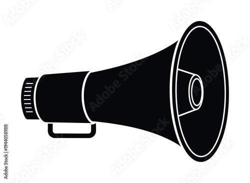 Vector of a classic megaphone for loud announcements.