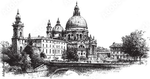 Grand Kremlin Palace, Russia illustration on a white background. This vector illustration can be used in any size you like for advertising, logos, and other work.