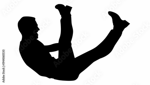 Bhangra dancer kicking leg high in energetic motion silhouette