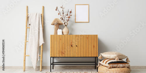 Interior of light room with...
