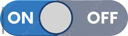 On off toggle switch button vector illustration modern UI control slider for mobile app settings interface web design element