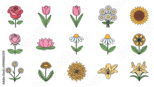 A vibrant collection of various flowers on display in a garden