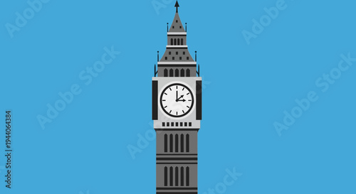 Iconic Big Ben Clock Tower Landmark London Architecture.