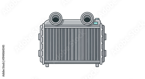 Illustration of a Car Radiator Component for Cooling System.
