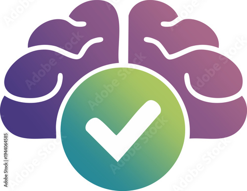 Modern Cyber Brain Security Symbol