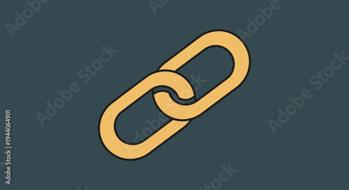 Interlocking chain links symbol representing connection and unity.