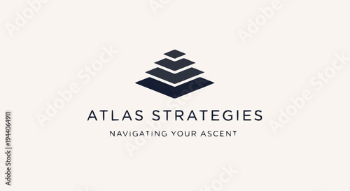 Atlas Strategies logo with layered pyramid graphic and tagline.