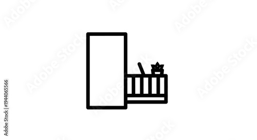 Minimalist illustration of a jewelry box with a ring.
