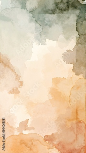 a delicate watercolor painting on textured paper, soft blended hues forming an abstract, flowing composition