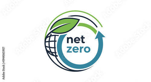 Net Zero Carbon Emissions Global Sustainability Concept.