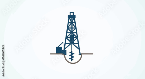 Oil Rig Drilling Tower Extracting Resources from the Earth.