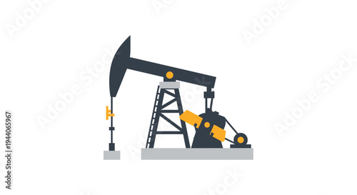 Oil Pump Jack Extracting Crude Oil from the Earth.