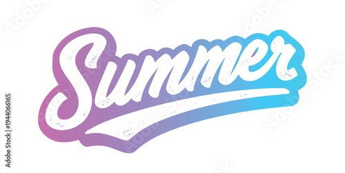 Summer, hand drawn calligraphy. 