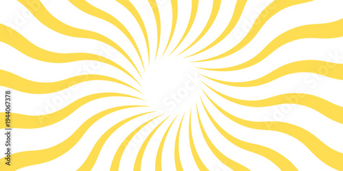 Yellow abstract background with light of sunburst. yellow starburst with halftone. sun ray retro background with flash