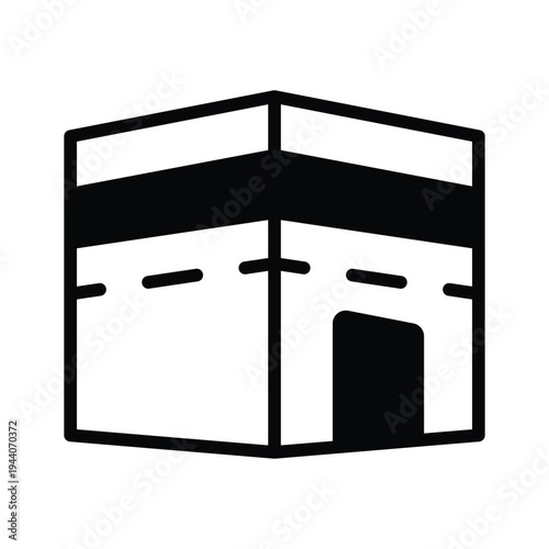 Here is a premium glyph icon of holy khana kaaba