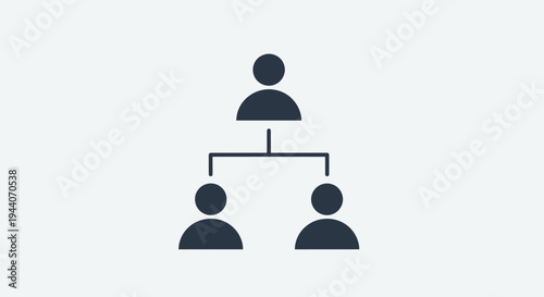 Organizational Chart Icon Representing Hierarchy and Team Structure.