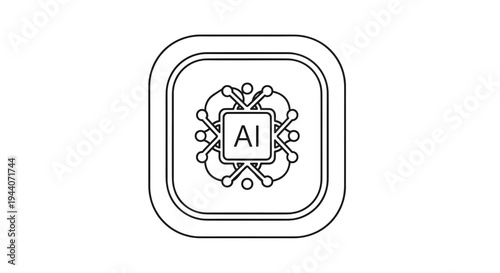 Wallpaper Mural AI logo icon with ornate design isolated on White Background Torontodigital.ca