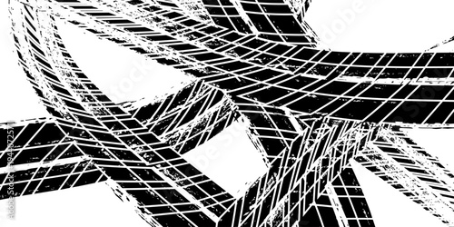 Car tread silhouette. Grunge mud splash texture Vector textured tire print. Design element.