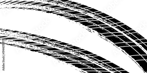 Car tread silhouette. Grunge mud splash texture Vector textured tire print. Design element.