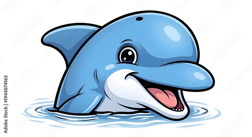 Fototapeta premium April fools background dolphin prank illustration