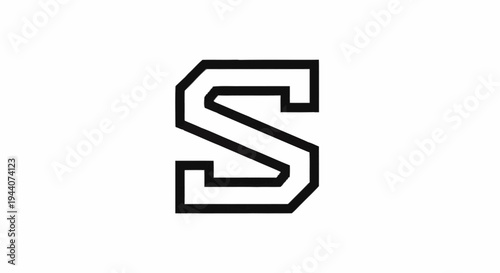 Free Download Bold Outline Letter S Graphic Design Element. - GFXLoad