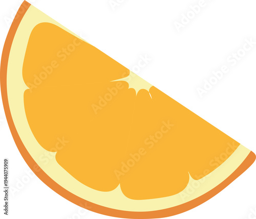 Vector illustration of a vibrant orange slice