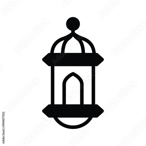 A customizable glyph icon representing islamic lantern