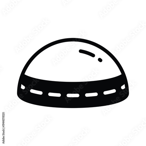 A customizable glyph icon representing muslim prayer cap