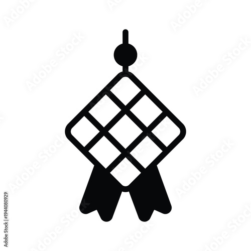 Take a look at this amazing icon of ketupat in modern design style