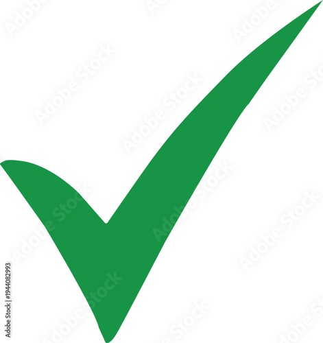 Green checkmark icon on white background