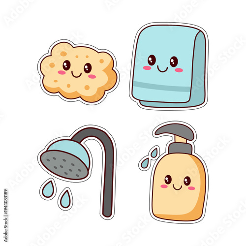 bathroom equipment stickers