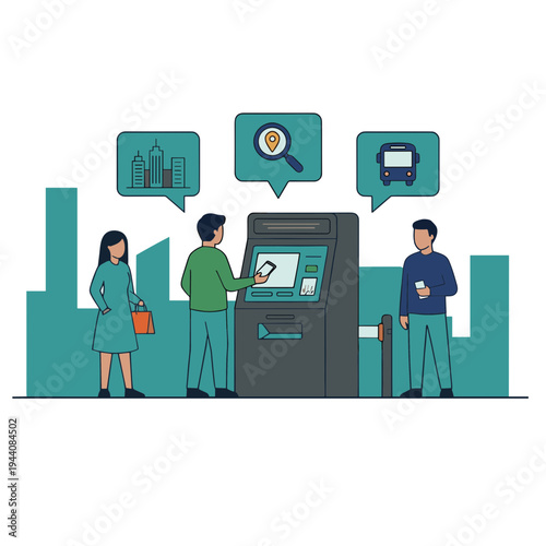 Mobile Wallet and Mobile Payment Illustration Design