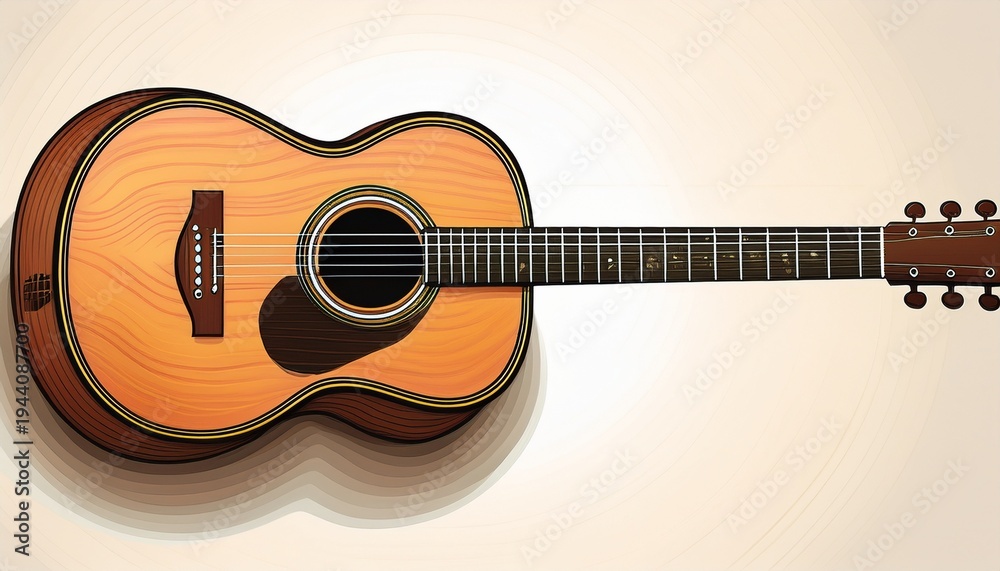 Obraz premium acoustic guitar isolated on white