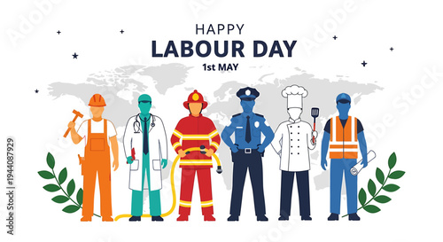 Happy Labour Day Professions
