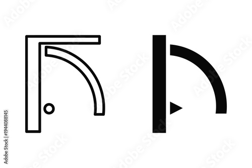 Football Soccer Goal Post Corner Icon - Sport Game and Competition Symbol