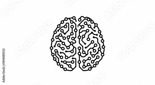 Abstract brain circuit board design
