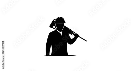 Silhouette of a person carrying a baseball bat on shoulder