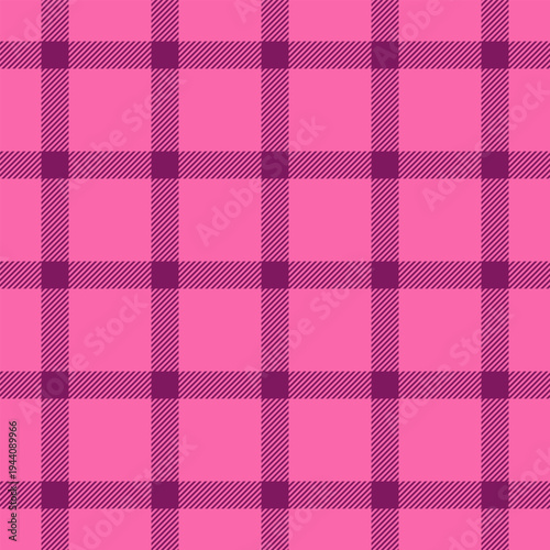 Clan background texture pattern, 20s seamless check textile. Template tartan vector fabric plaid in pink color.