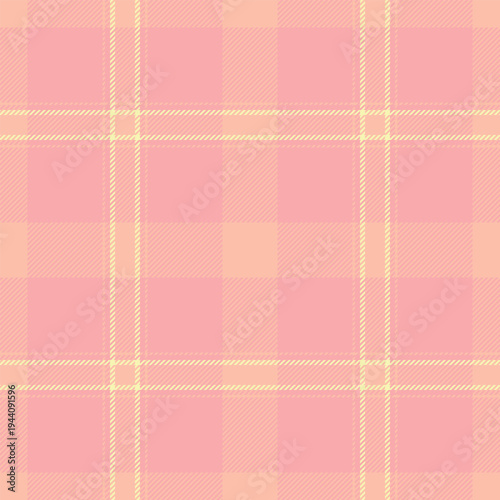 Mesh vector seamless texture, endless fabric plaid background. Craft pattern check textile tartan in red and orange colors.