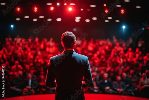 Captivating posture and presence define this memorable TED Talk experience.