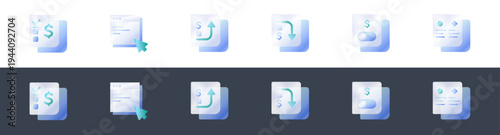 SaaS Subscription Plan UI Icons Set – Free Trial, Upgrade, Downgrade, Cancel Subscription, Plan Comparison